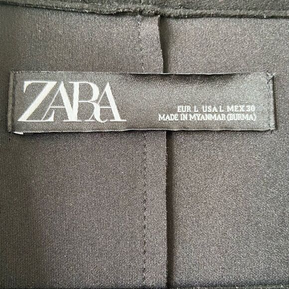 Zara-faux suede Tassel Bead Collar Detail Double Pocket Jacket (Size:Large) - Picture 8 of 8